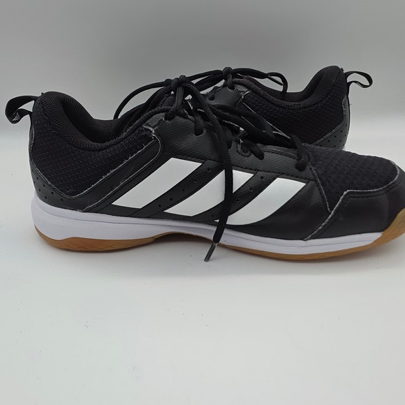 Adidas Men's GY7648 Black White Indoor Court Shoes Sneakers Size 10.5 - Picture 5 of 12